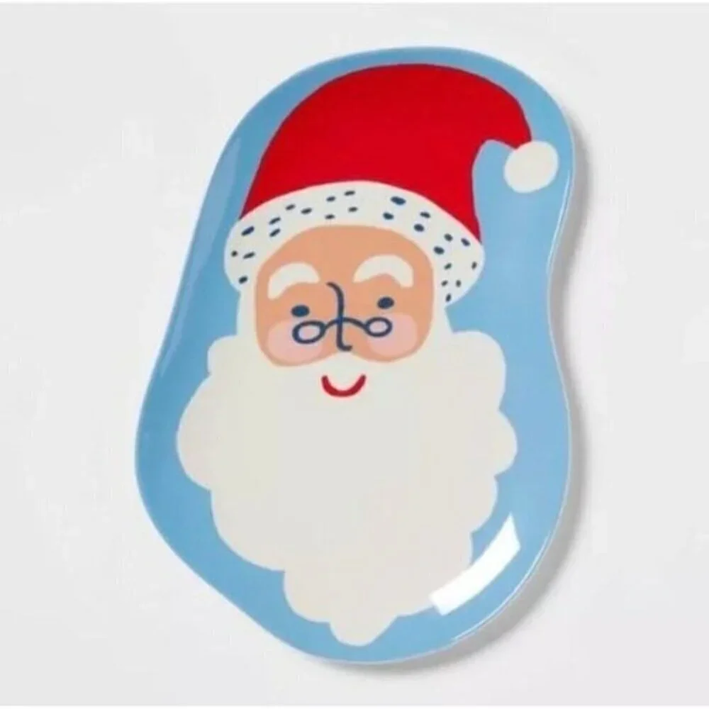 Target 2 Melamine Figural Santa Dinner Plates White - Wondershop™ Holiday